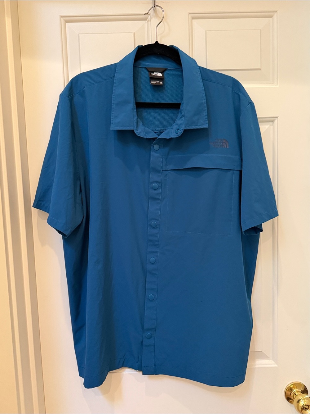 The North Face Men’s Hiking Short-Sleeve Button-Up Shirt - Blue